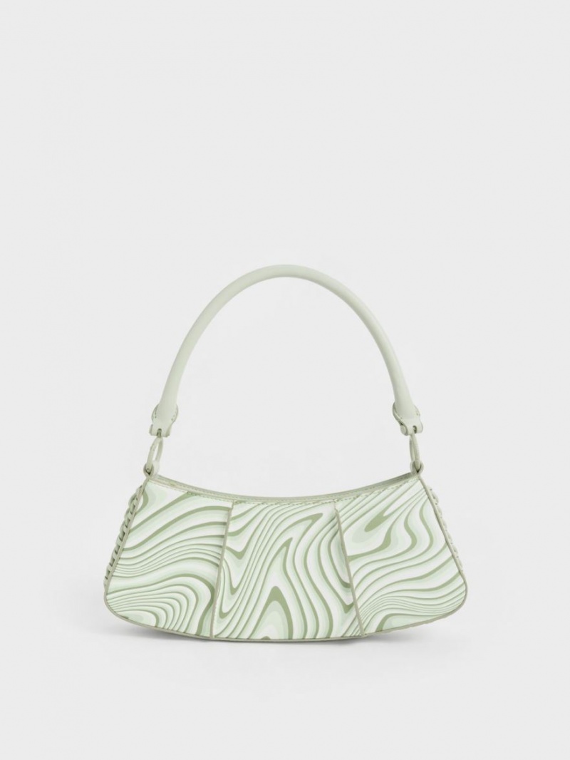 Geanta De Umar Charles & Keith Arlys Curved Verde Menta | 705XYSOWF