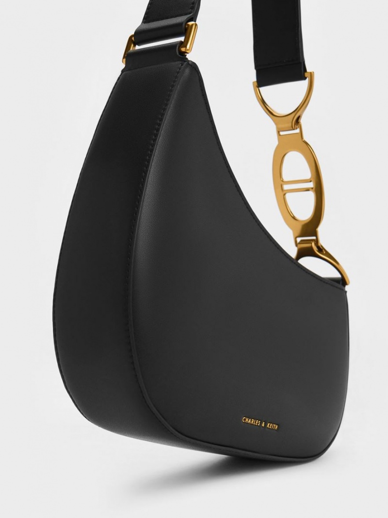 Geanta De Umar Charles & Keith Asymmetrical Negrii | 736KLYEOU