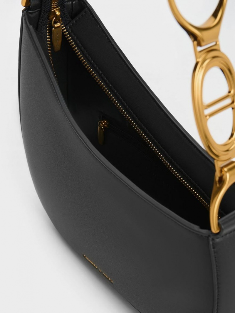 Geanta De Umar Charles & Keith Asymmetrical Negrii | 736KLYEOU