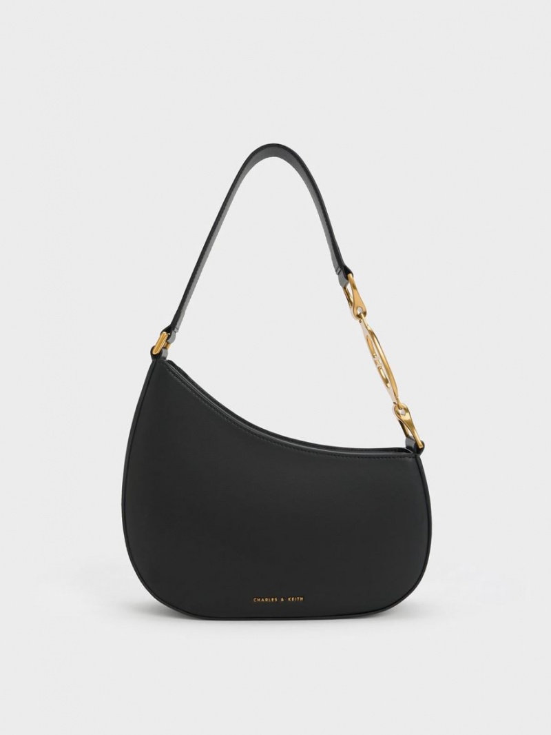 Geanta De Umar Charles & Keith Asymmetrical Negrii | 736KLYEOU