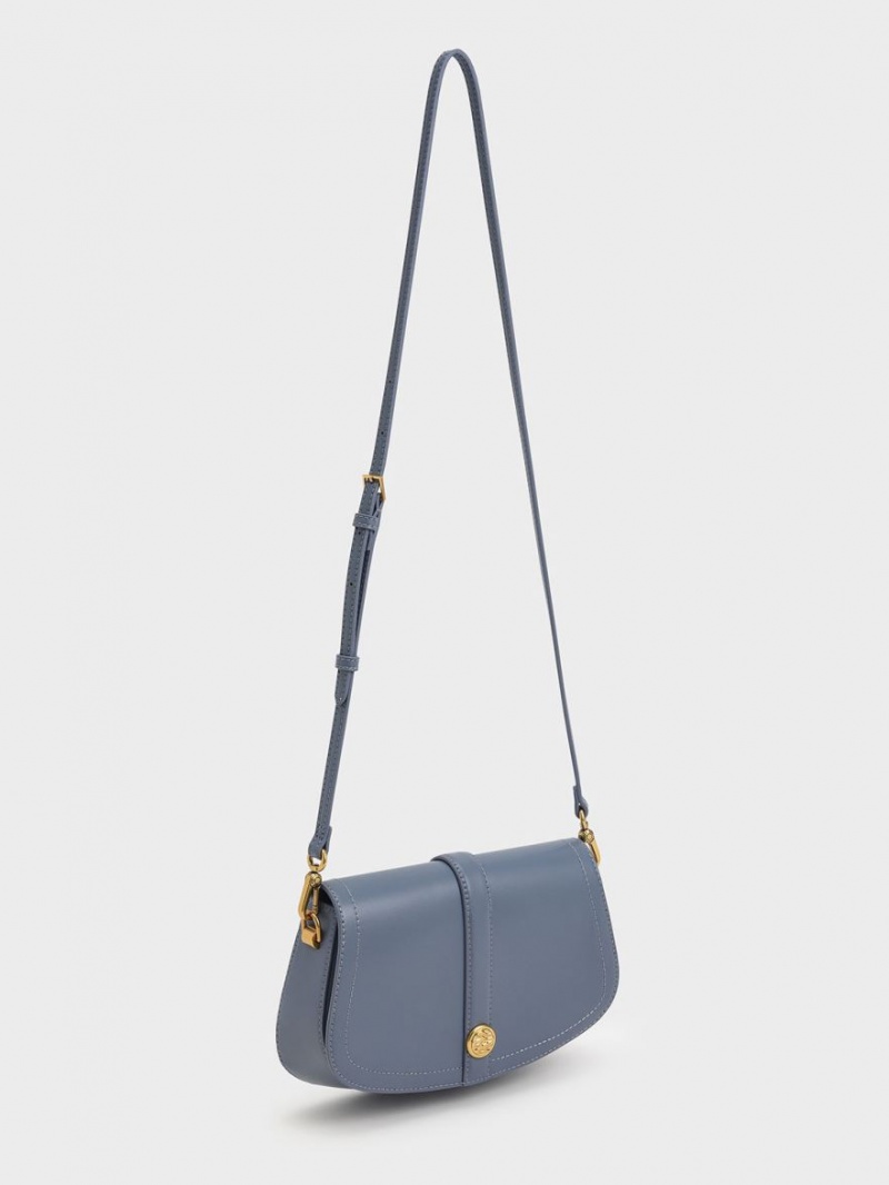 Geanta De Umar Charles & Keith Blair Chain Handle Albastri | 530YAJVMX