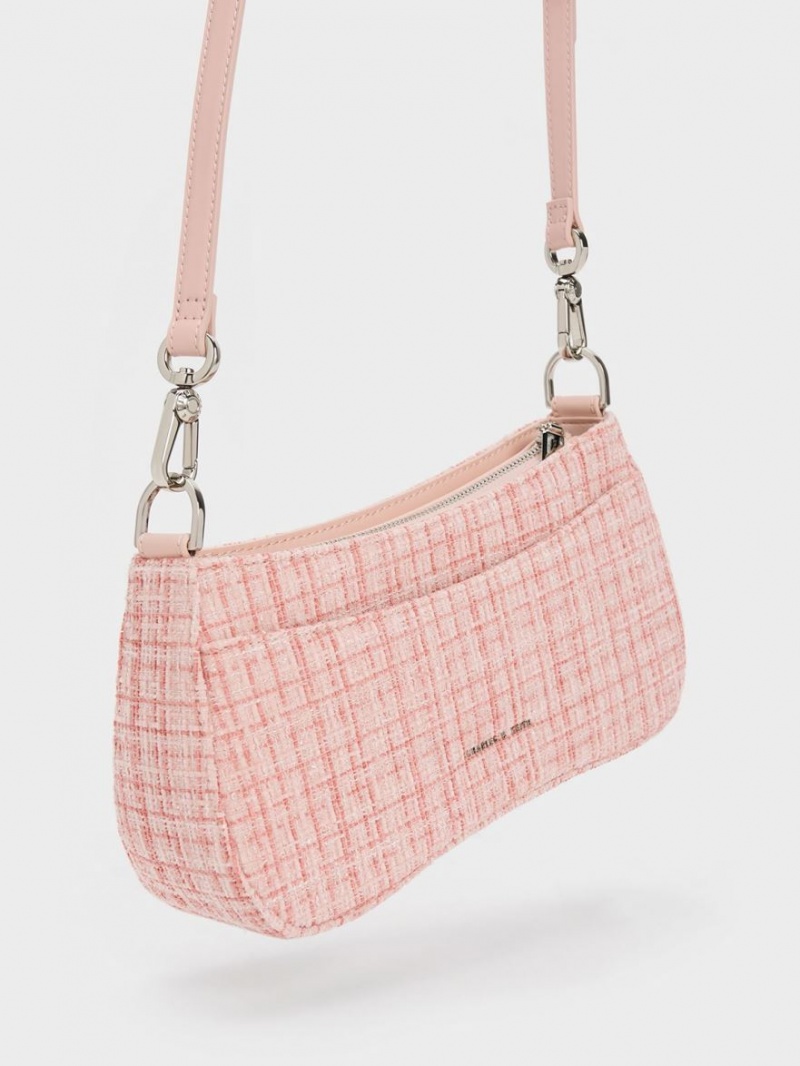 Geanta De Umar Charles & Keith Bunny Tweed Roz | 950NLTACX