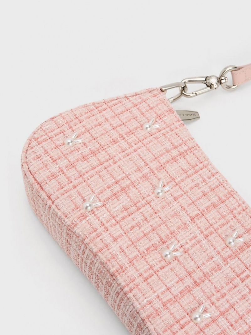 Geanta De Umar Charles & Keith Bunny Tweed Roz | 950NLTACX