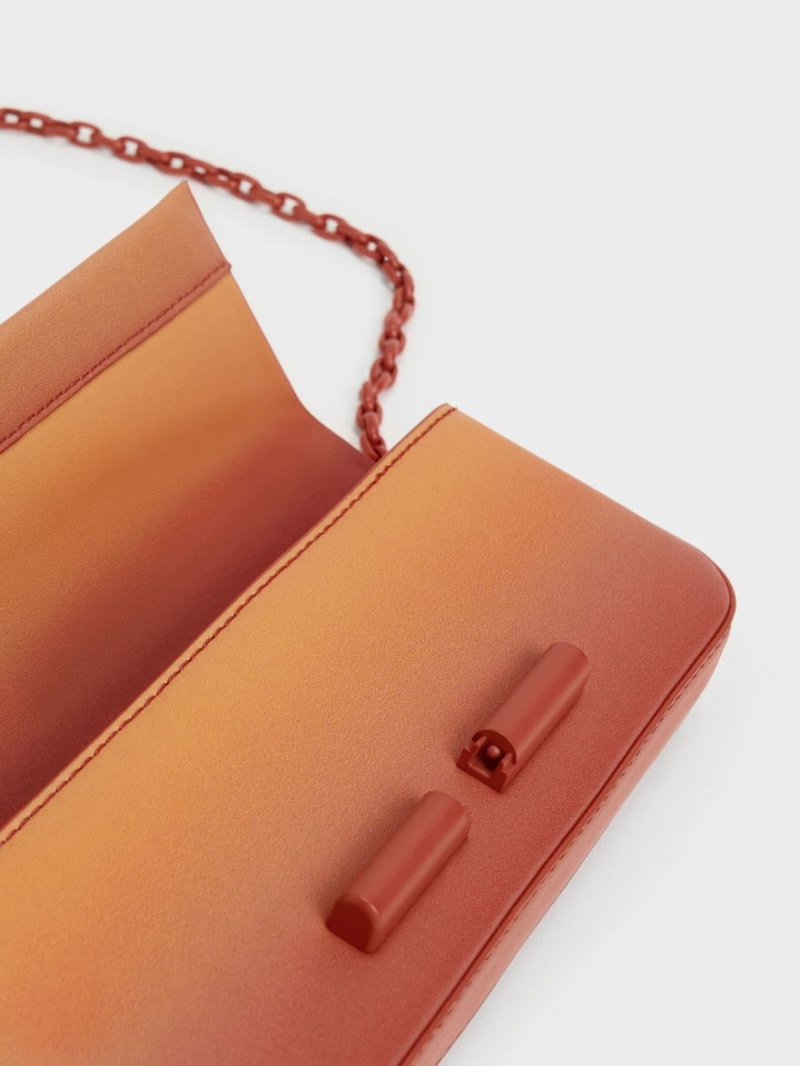Geanta De Umar Charles & Keith Cesia Chain Curea Portocalii | 381KELBCD