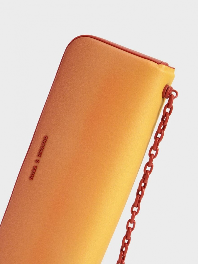 Geanta De Umar Charles & Keith Cesia Chain Curea Portocalii | 381KELBCD
