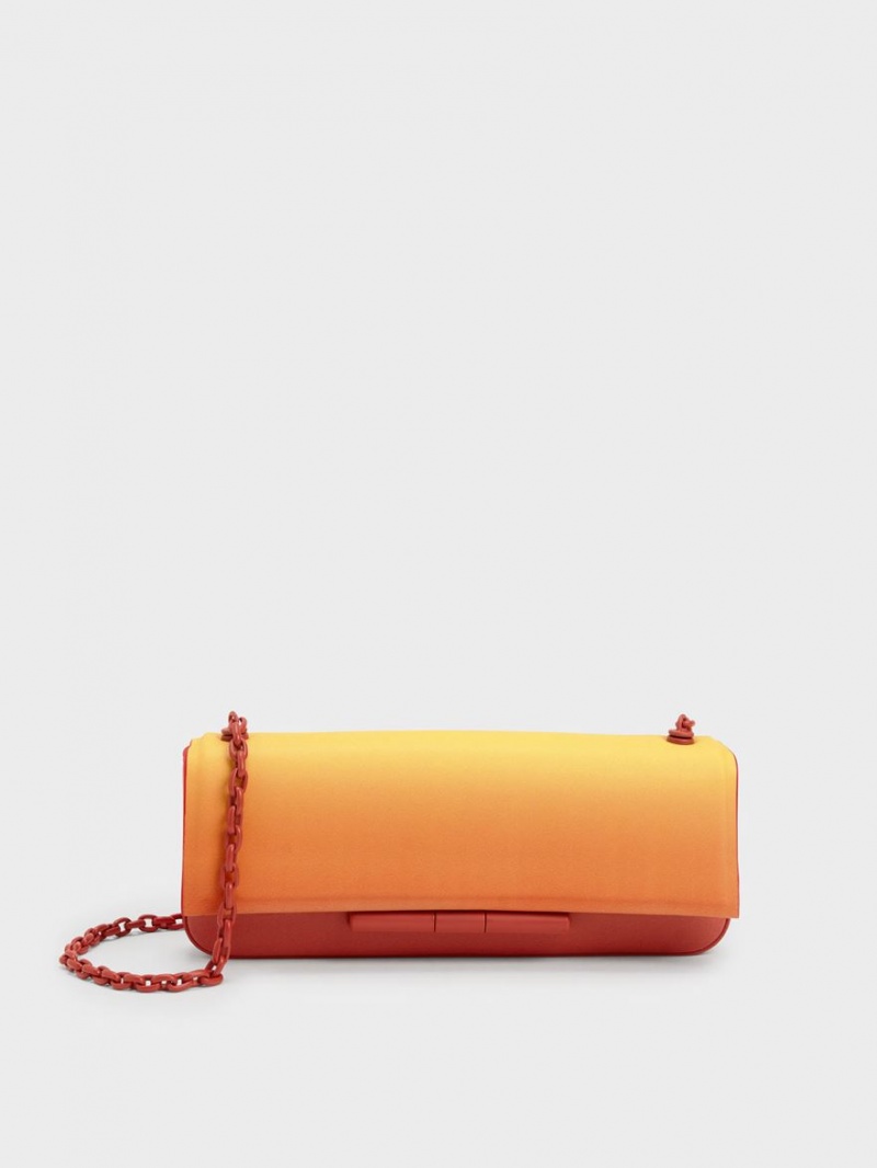 Geanta De Umar Charles & Keith Cesia Chain Curea Portocalii | 381KELBCD