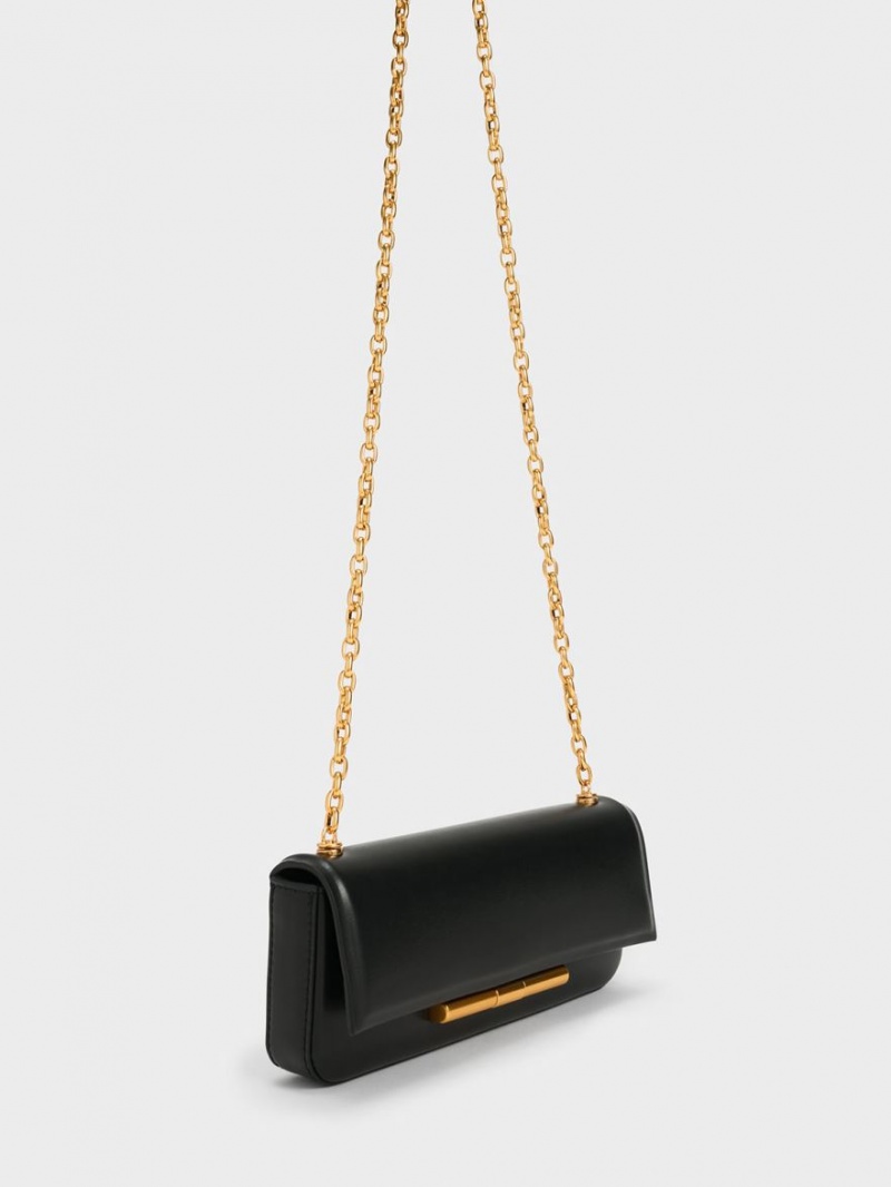 Geanta De Umar Charles & Keith Cesia Chain Curea Negrii | 214GCEZKM