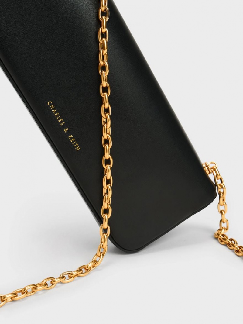 Geanta De Umar Charles & Keith Cesia Chain Curea Negrii | 214GCEZKM