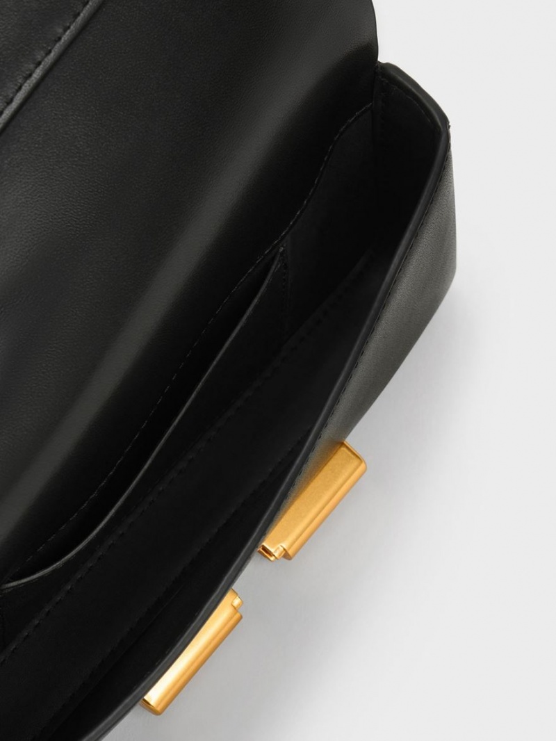 Geanta De Umar Charles & Keith Cesia Chain Curea Negrii | 214GCEZKM