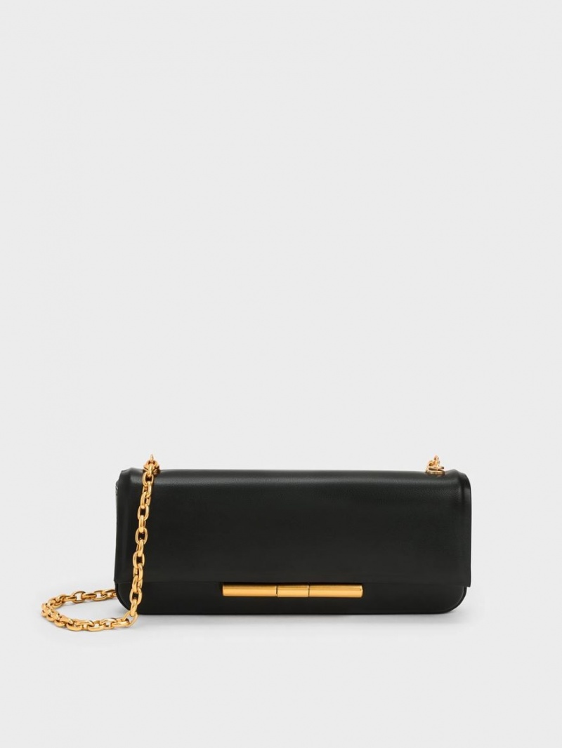 Geanta De Umar Charles & Keith Cesia Chain Curea Negrii | 214GCEZKM