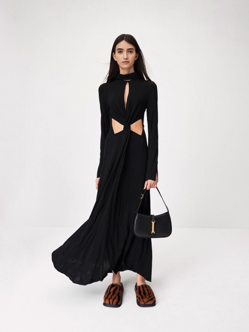 Geanta De Umar Charles & Keith Cesia Metallic Accent Negrii | 103MAYCGS