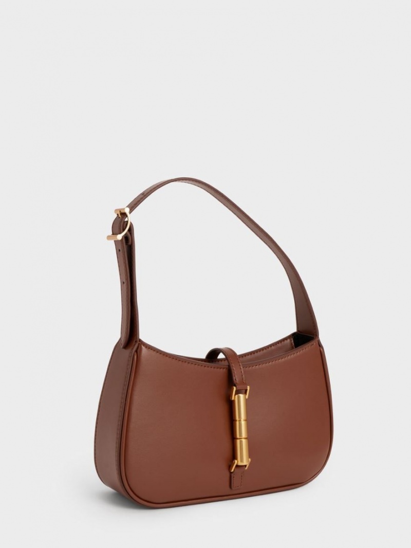 Geanta De Umar Charles & Keith Cesia Metallic Accent Maro | 309QYNHVM