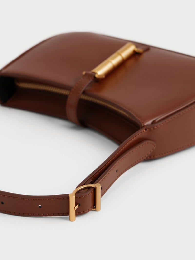 Geanta De Umar Charles & Keith Cesia Metallic Accent Maro | 309QYNHVM