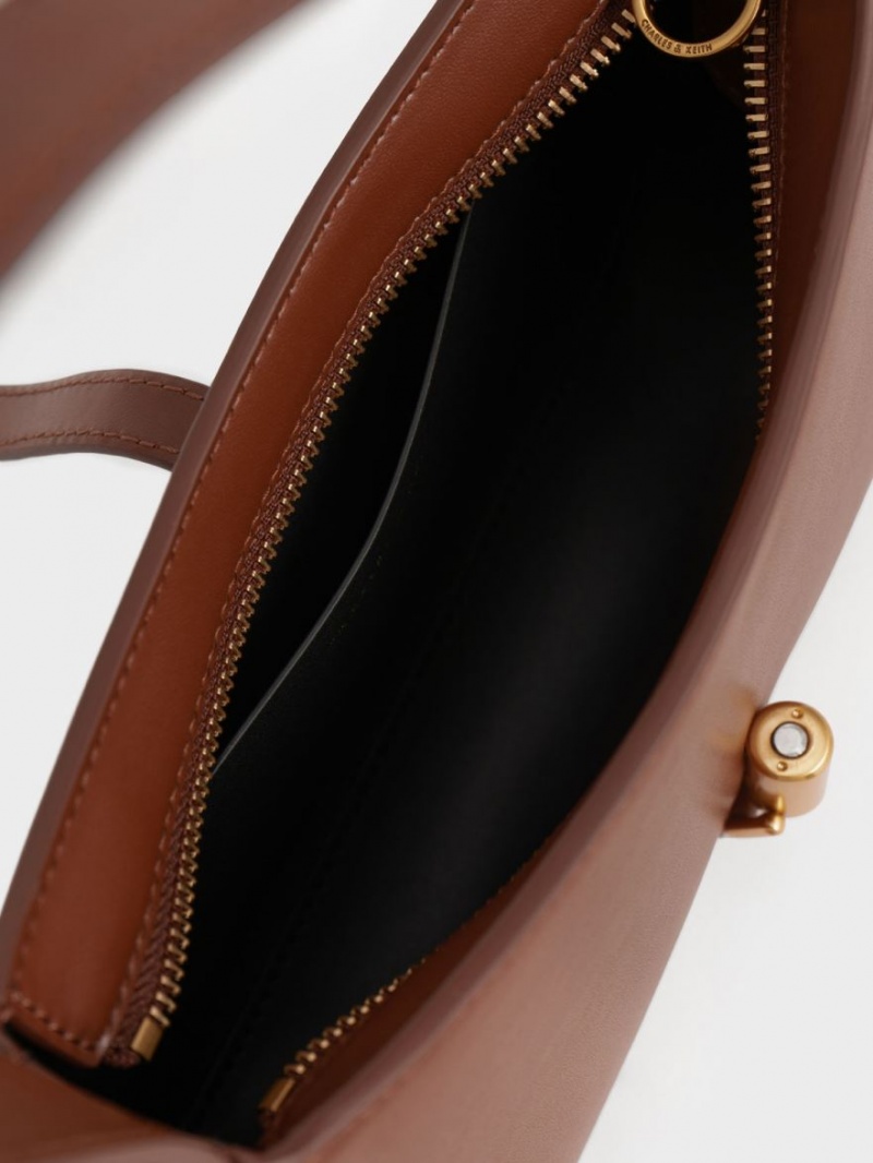 Geanta De Umar Charles & Keith Cesia Metallic Accent Maro | 309QYNHVM