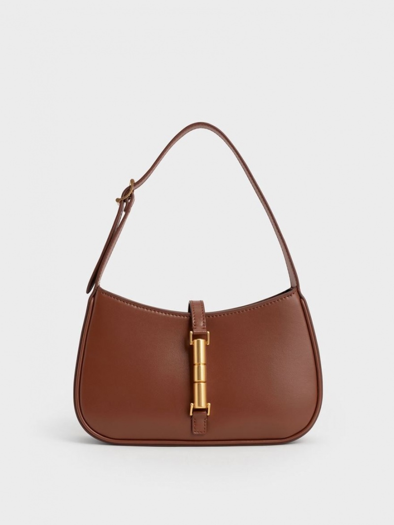 Geanta De Umar Charles & Keith Cesia Metallic Accent Maro | 309QYNHVM