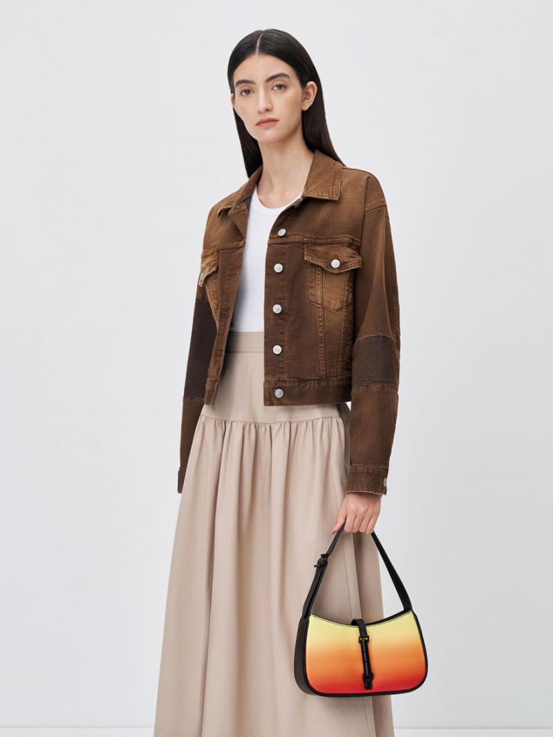 Geanta De Umar Charles & Keith Cesia Ombre Portocalii | 386IXYOLU