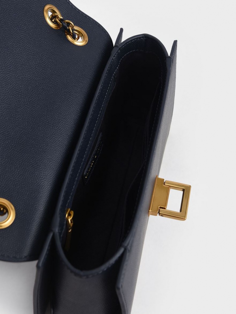 Geanta De Umar Charles & Keith Chain Bleumarin | 504YHKFGE