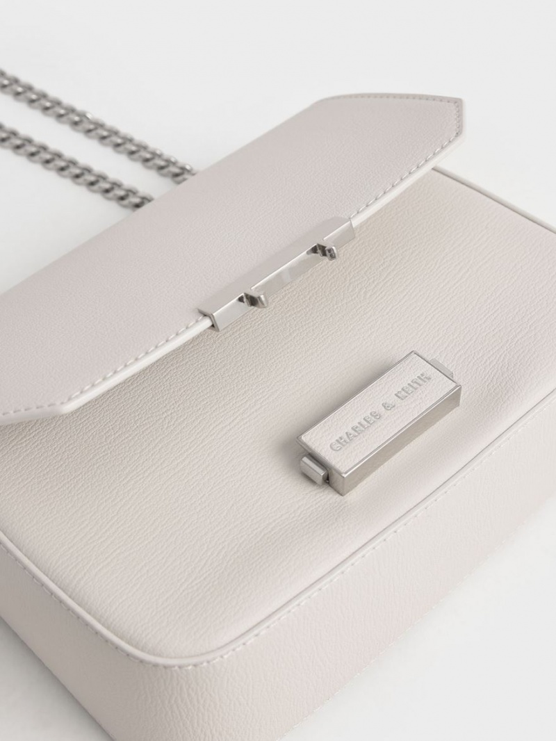 Geanta De Umar Charles & Keith Chain Curea Gri Deschis | 841IFPCOA