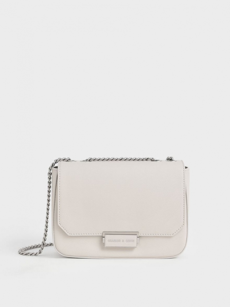 Geanta De Umar Charles & Keith Chain Curea Gri Deschis | 841IFPCOA
