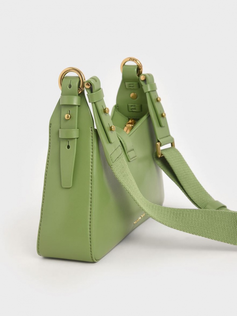 Geanta De Umar Charles & Keith Chain Handle Verzi | 739UTSBXO