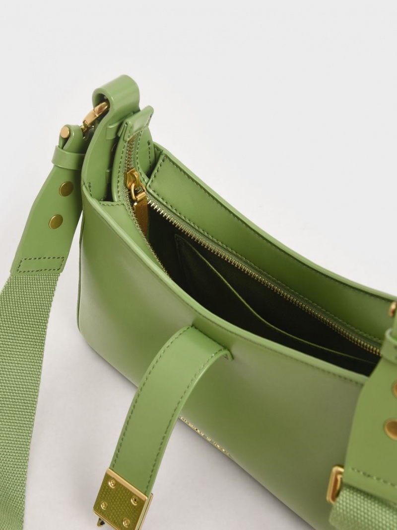 Geanta De Umar Charles & Keith Chain Handle Verzi | 739UTSBXO