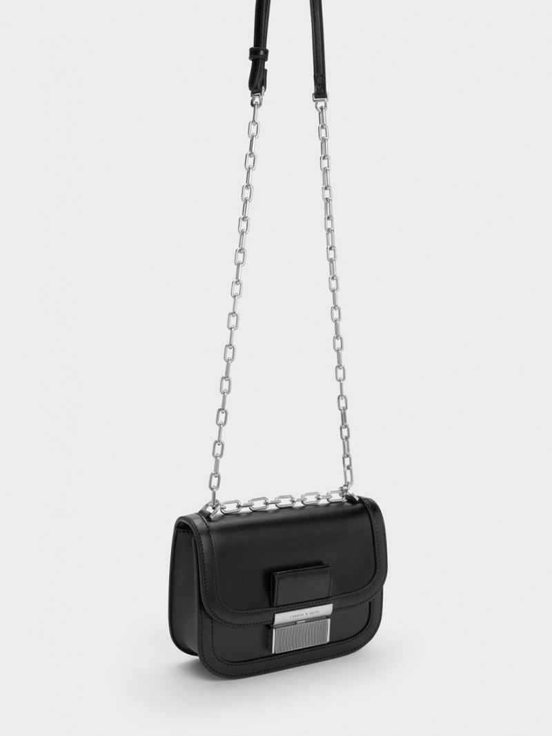 Geanta De Umar Charles & Keith Charlot Chain Curea Negrii | 832AWBSDG