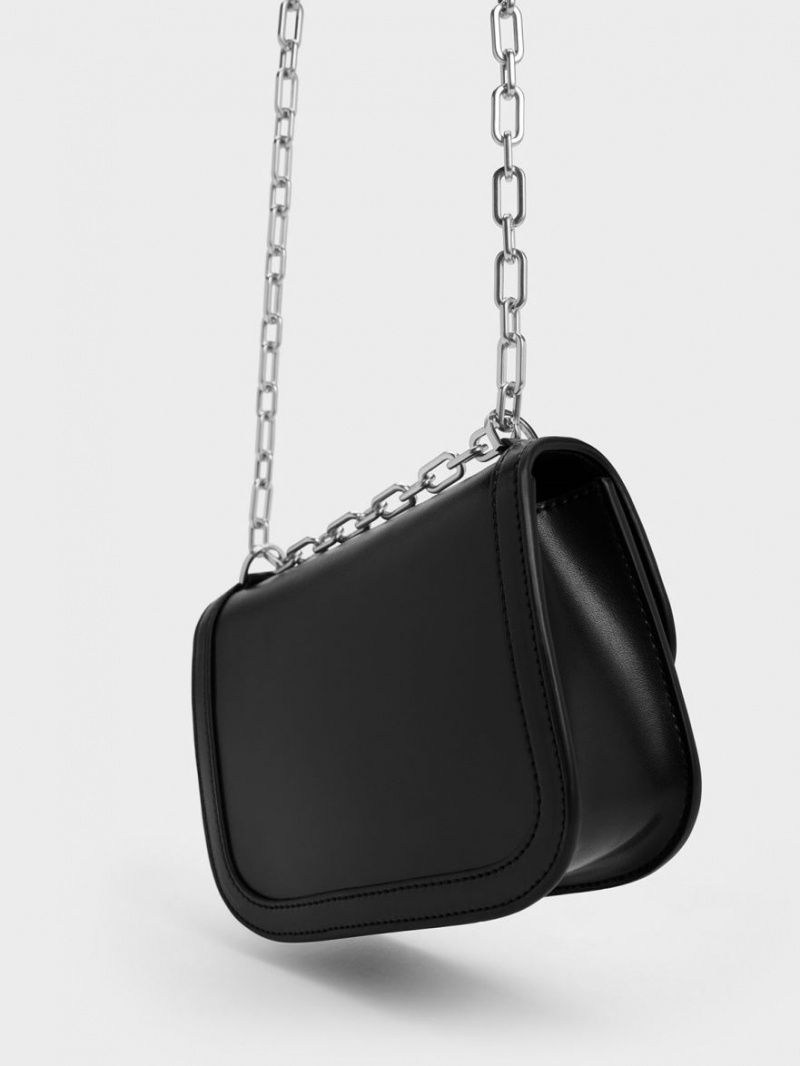 Geanta De Umar Charles & Keith Charlot Chain Curea Negrii | 832AWBSDG