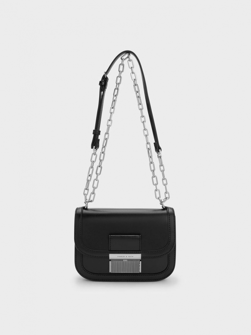 Geanta De Umar Charles & Keith Charlot Chain Curea Negrii | 832AWBSDG