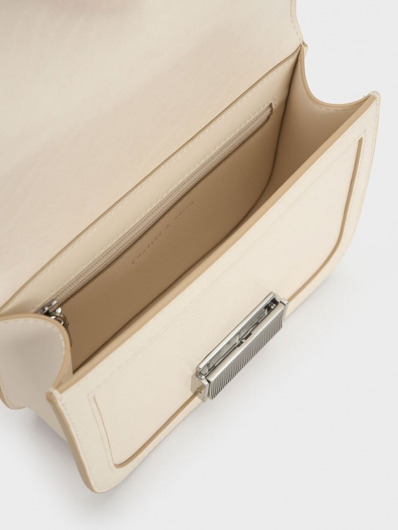 Geanta De Umar Charles & Keith Charlot Chain Curea Bej | 279WSIJXT