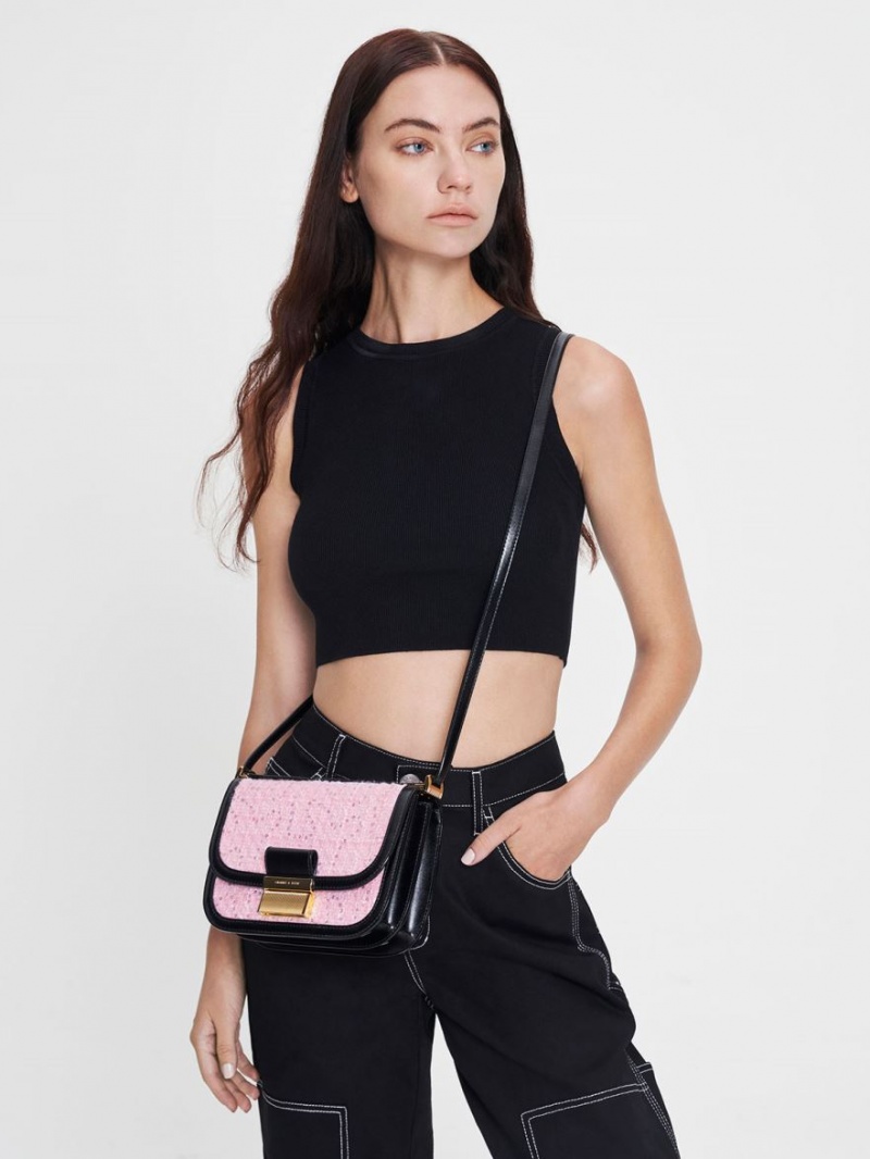 Geanta De Umar Charles & Keith Charlot Tweed Colorati | 598LATNDS