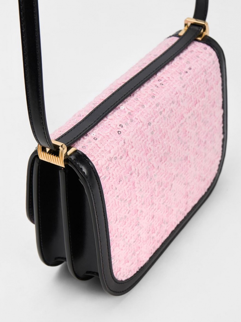 Geanta De Umar Charles & Keith Charlot Tweed Colorati | 598LATNDS