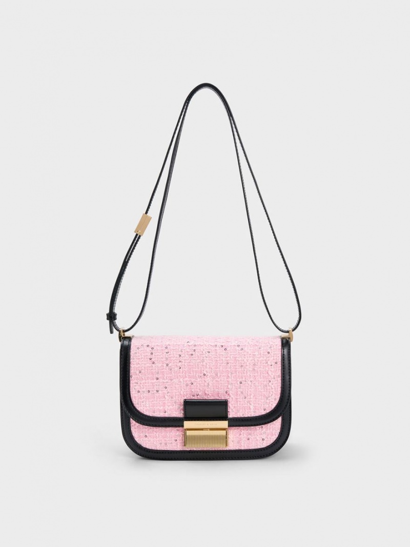 Geanta De Umar Charles & Keith Charlot Tweed Colorati | 598LATNDS
