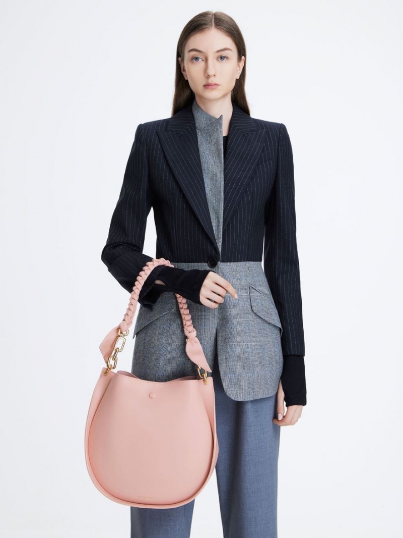 Geanta De Umar Charles & Keith Cleona Braided Handle Roz Deschis | 897FIUDBQ