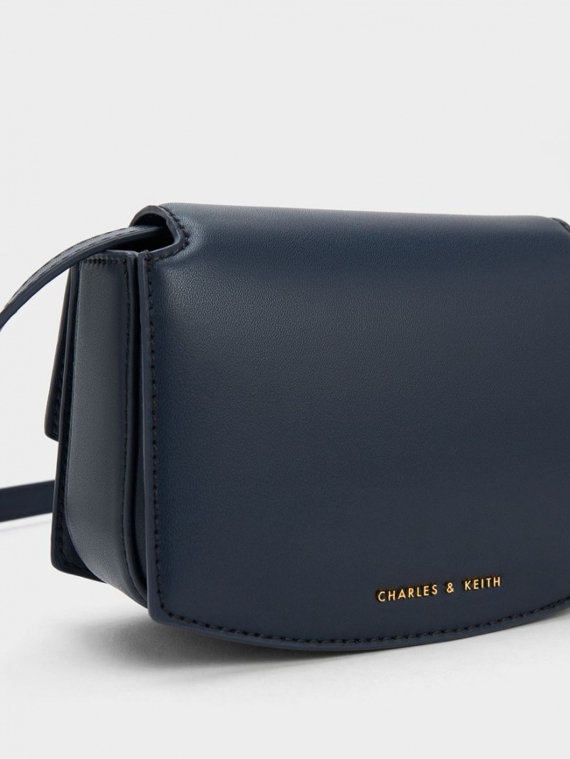 Geanta De Umar Charles & Keith Clover Curved Bleumarin | 724LKREFU