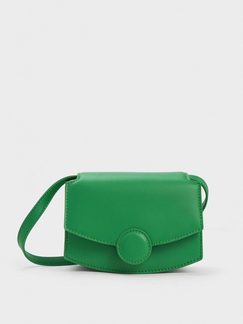 Geanta De Umar Charles & Keith Clover Curved Verzi | 971IPTGFQ