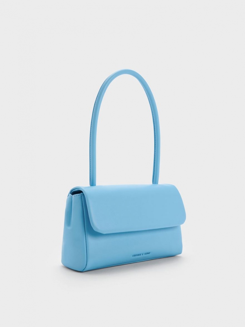 Geanta De Umar Charles & Keith Curved Handle Albastri | 410UBMFKV