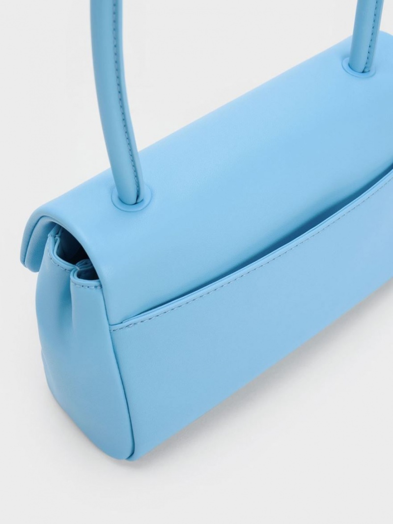Geanta De Umar Charles & Keith Curved Handle Albastri | 410UBMFKV