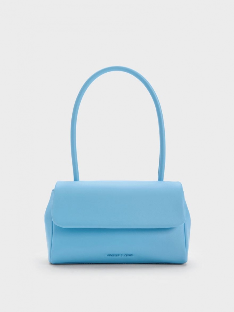 Geanta De Umar Charles & Keith Curved Handle Albastri | 410UBMFKV
