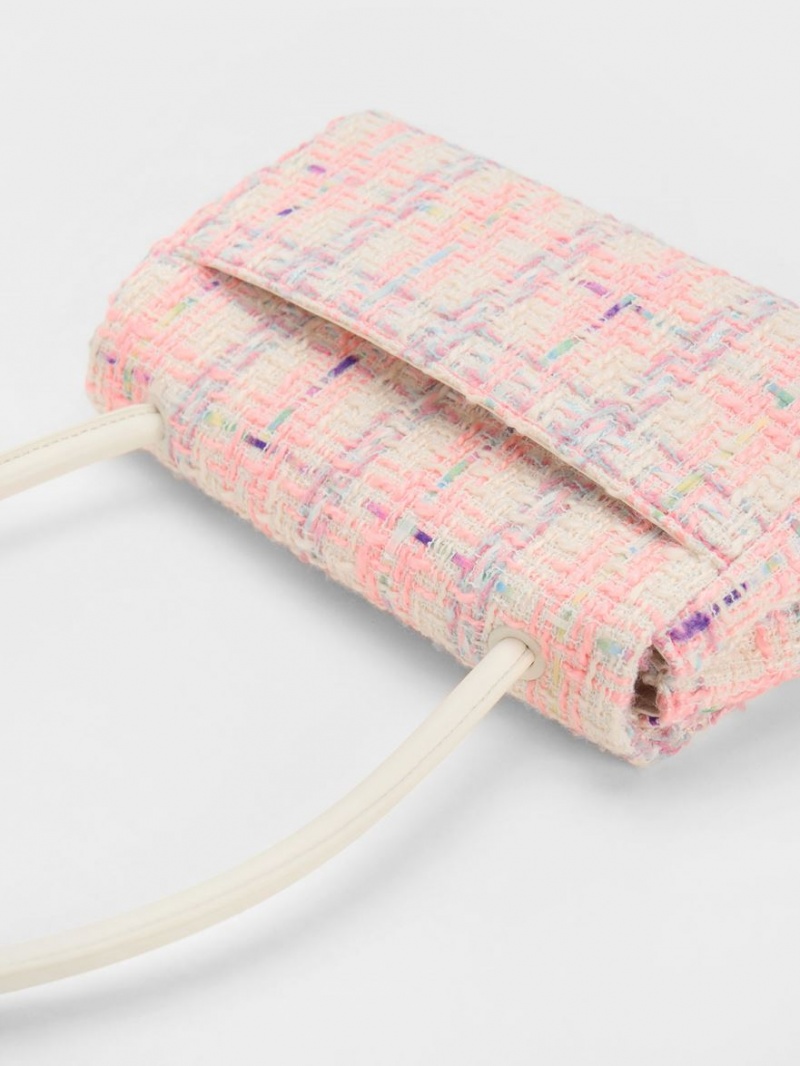 Geanta De Umar Charles & Keith Curved Handle Tweed Colorati | 507BAMNEQ