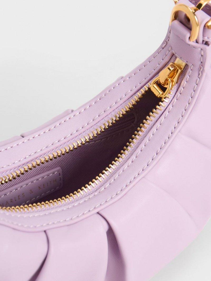 Geanta De Umar Charles & Keith Duo Ruched Violet | 359TFIQYX