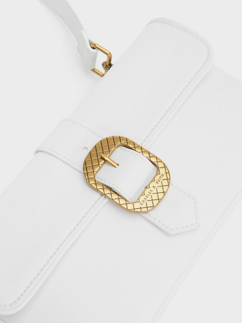 Geanta De Umar Charles & Keith Eilith Buckled Albi | 047NFOARC