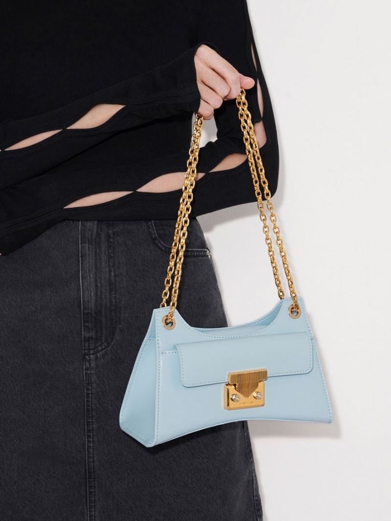 Geanta De Umar Charles & Keith Eudora Sculptural Albastri | 894NEJDFY