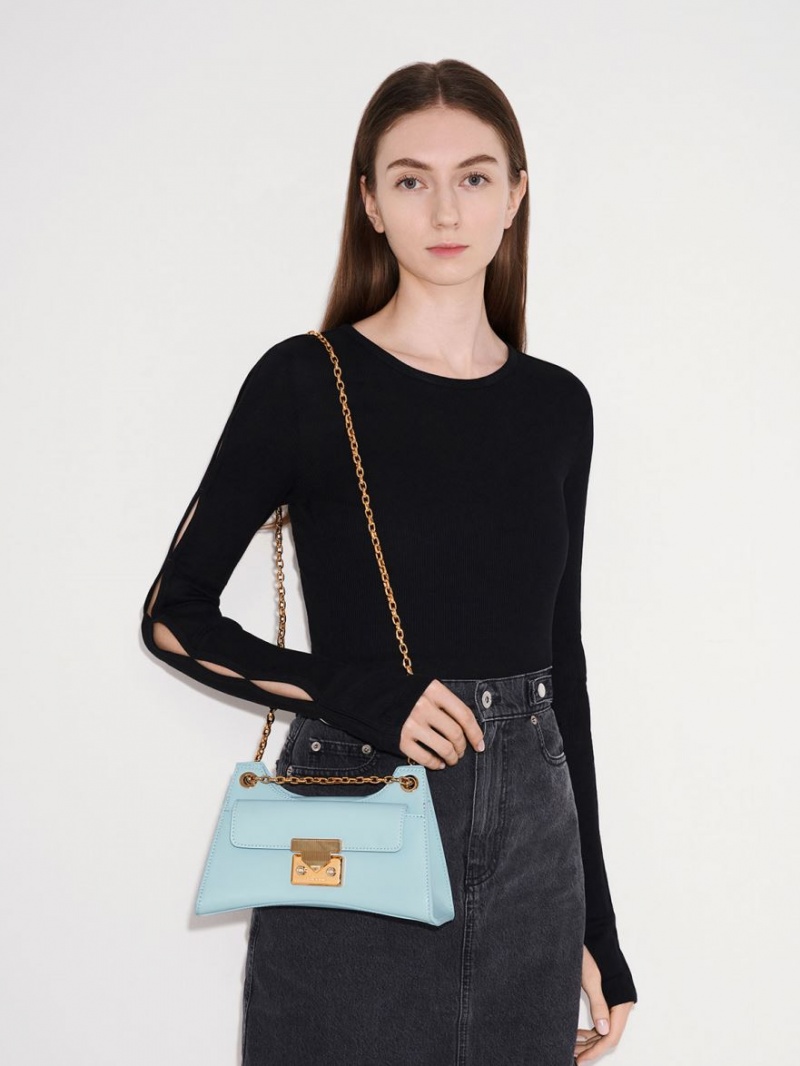 Geanta De Umar Charles & Keith Eudora Sculptural Albastri | 894NEJDFY
