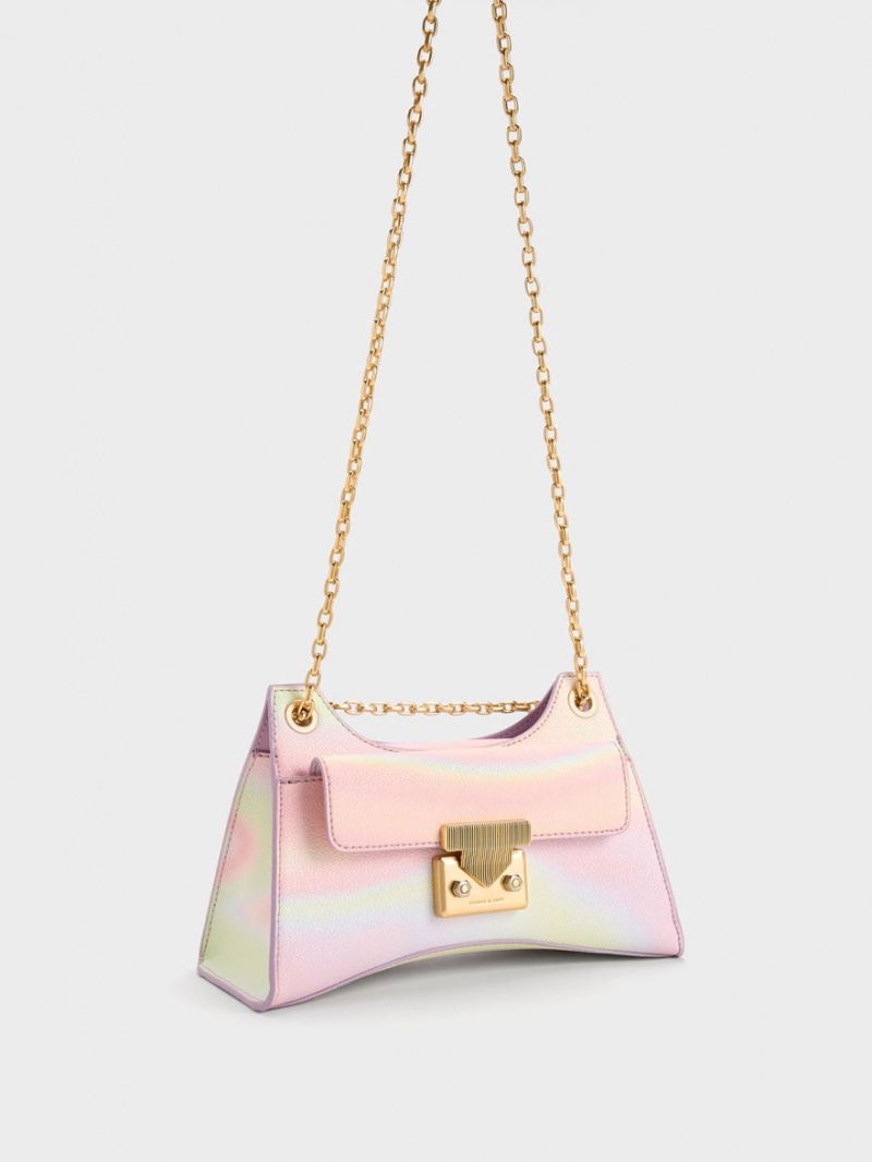 Geanta De Umar Charles & Keith Eudora Swirl-Print Sculptural Roz | 367KTBPAS