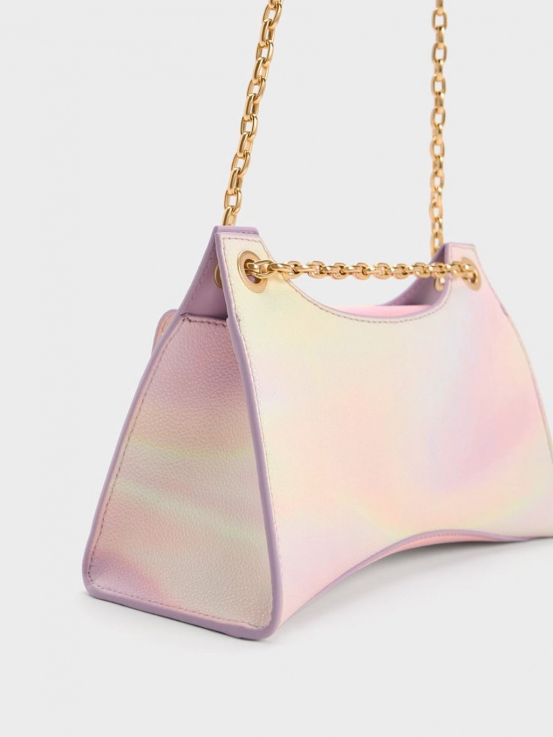 Geanta De Umar Charles & Keith Eudora Swirl-Print Sculptural Roz | 367KTBPAS