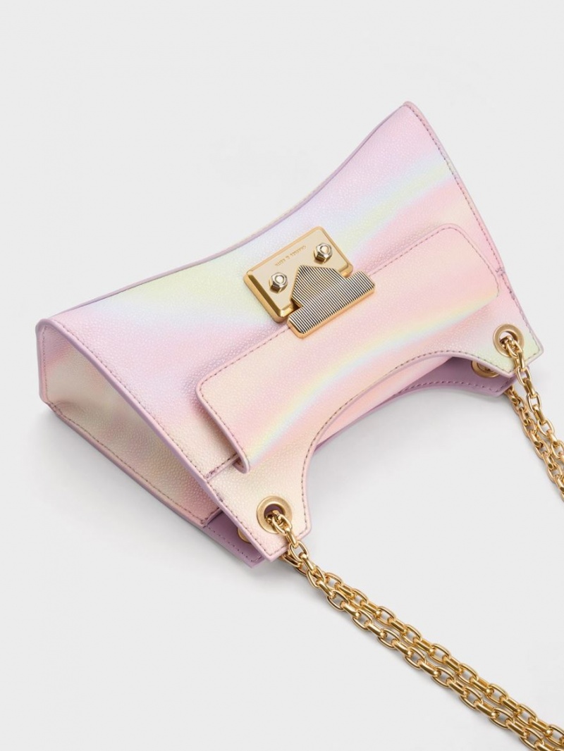 Geanta De Umar Charles & Keith Eudora Swirl-Print Sculptural Roz | 367KTBPAS