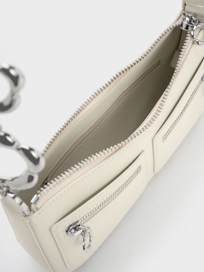 Geanta De Umar Charles & Keith Flower-Embellished Albi | 985IENSWC