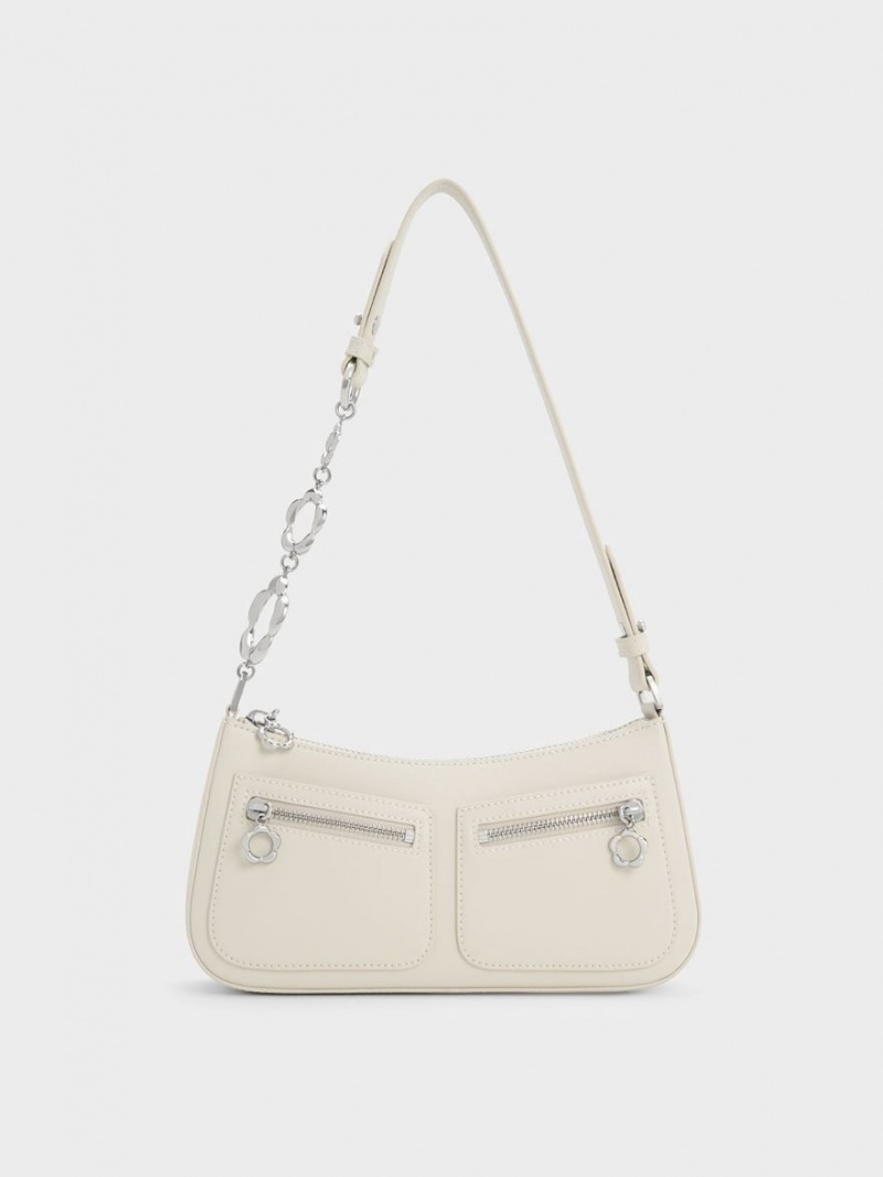 Geanta De Umar Charles & Keith Flower-Embellished Albi | 985IENSWC