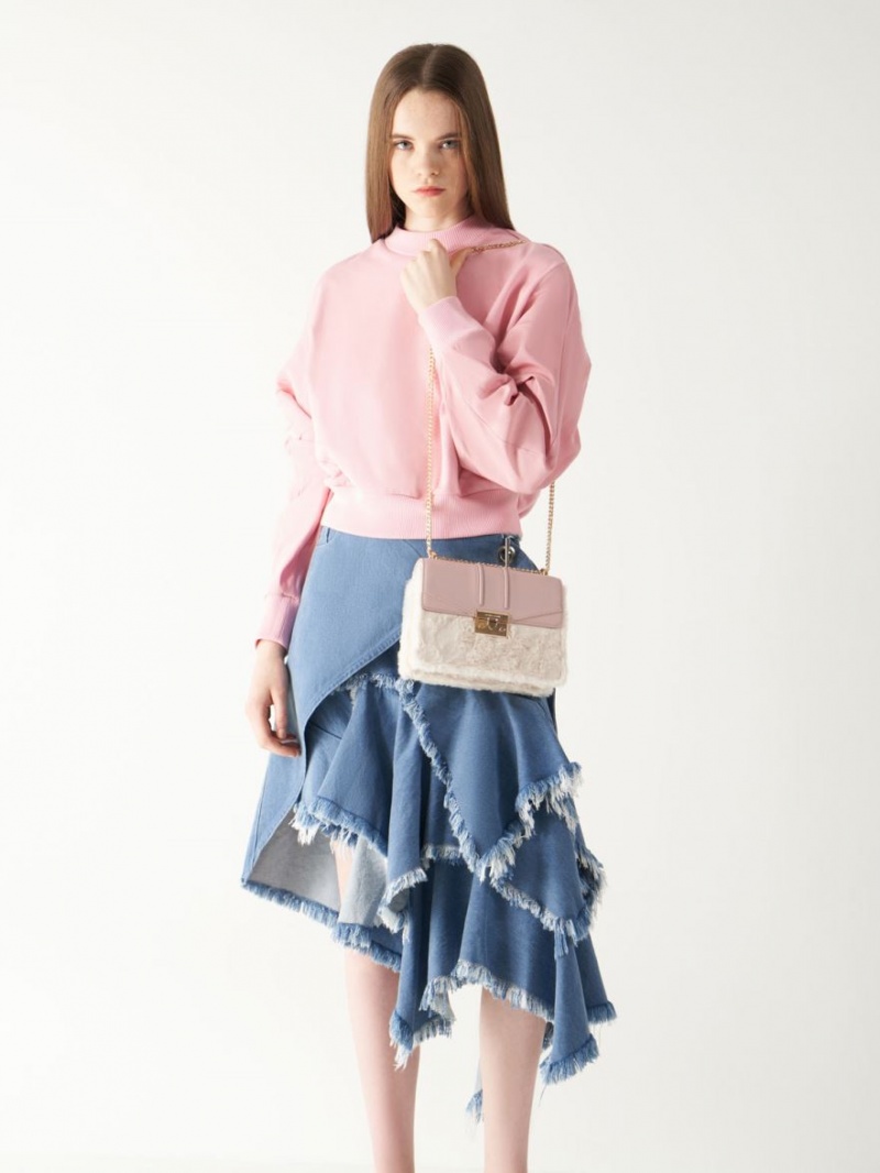 Geanta De Umar Charles & Keith Furry Push-Lock Roz | 640BUFEPC