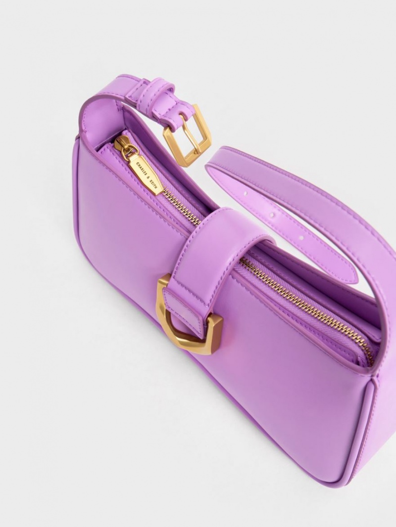 Geanta De Umar Charles & Keith Gabine Curved Violet | 627ZDQGST